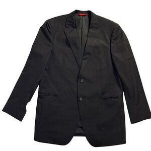 Samuelsohn SB Gable 42R Black Performance Blazer Super 130s Wool Canada Made